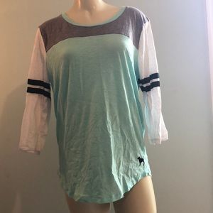 **SOLD** Women’s LG PINK quarter sleeve top